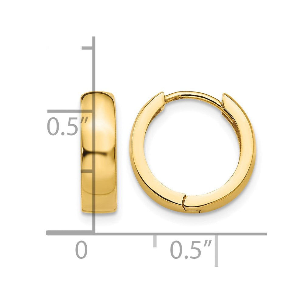 14k Round Hinged Hoop Earrings