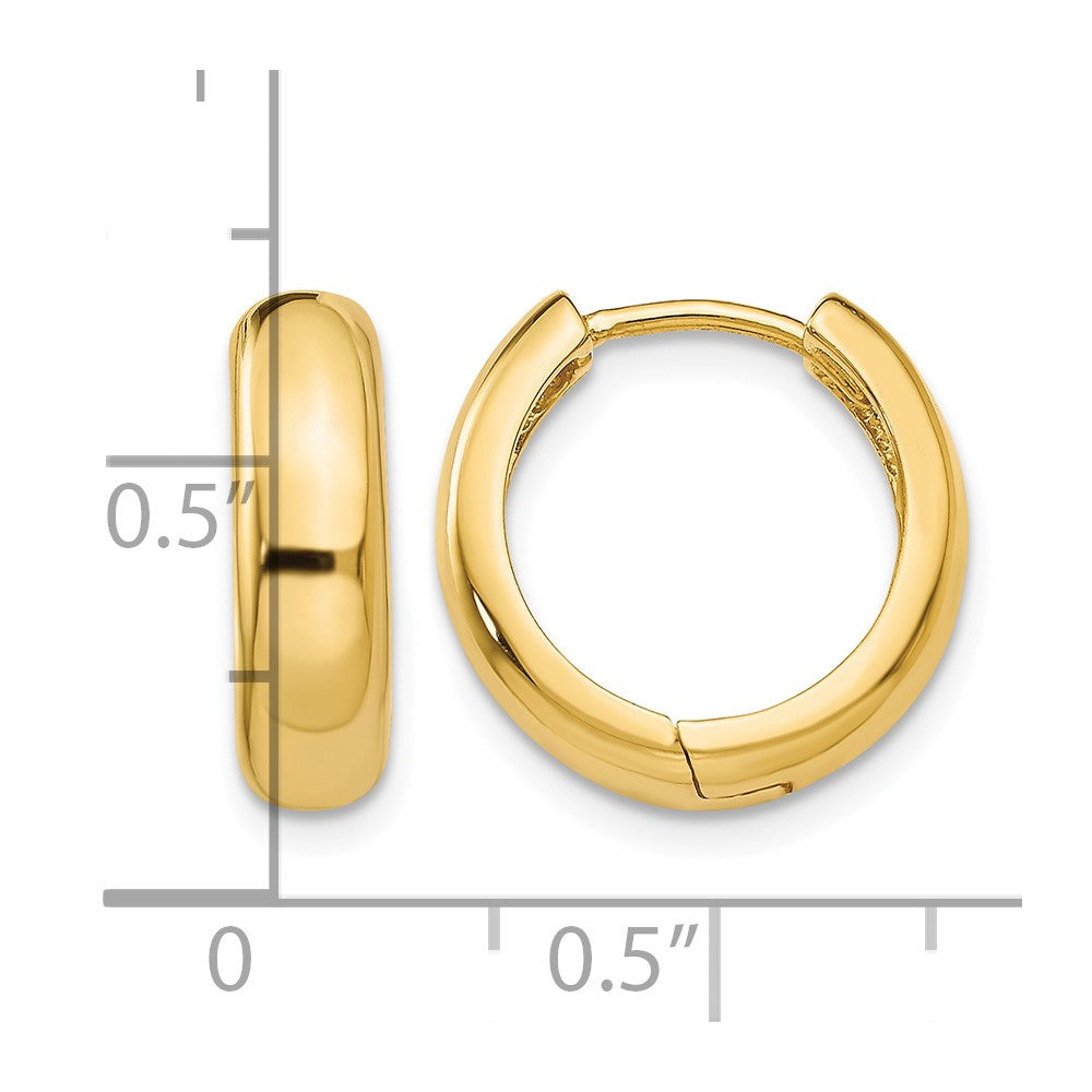 14k Round Hinged Hoop Earrings