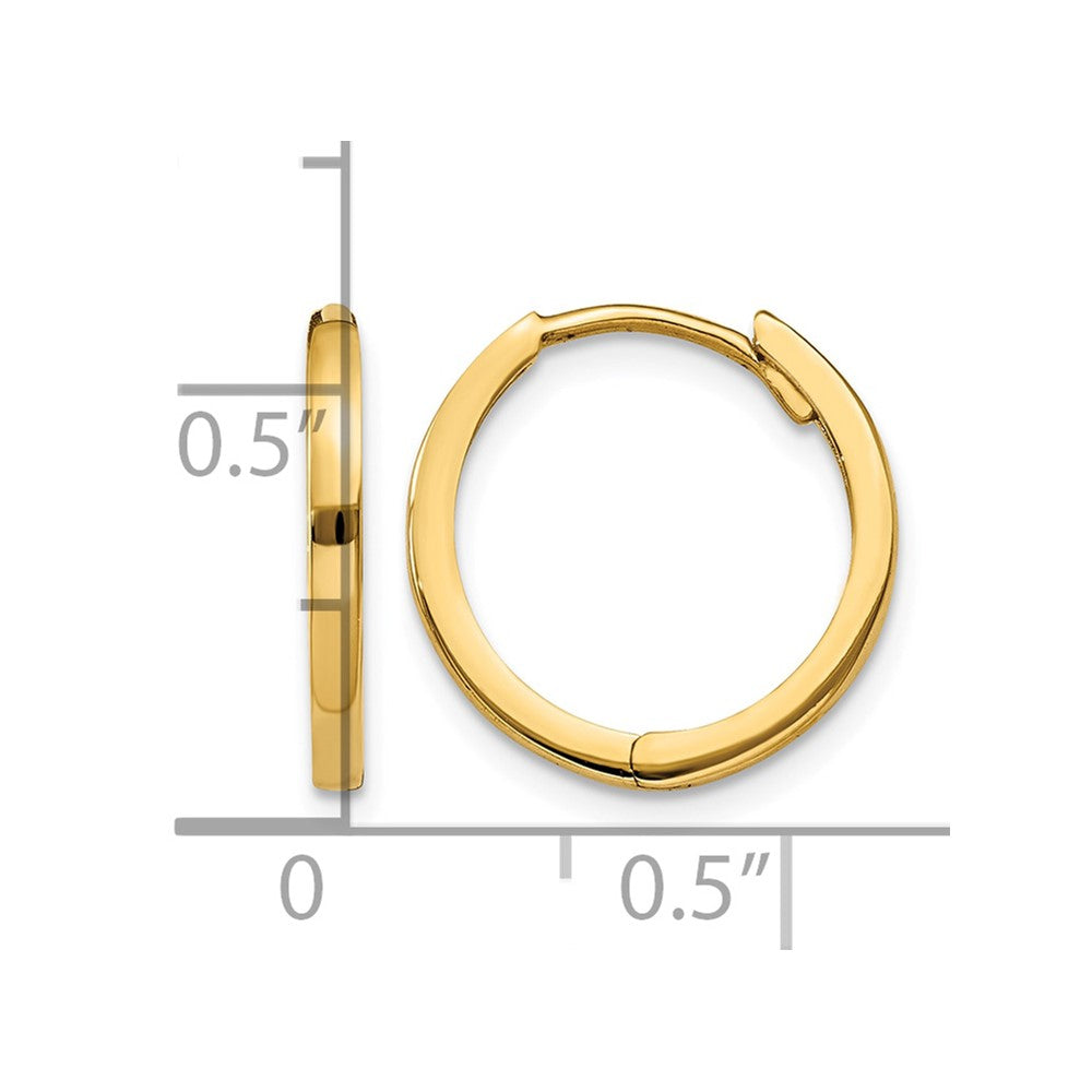 14k Round Hinged Hoop Earrings