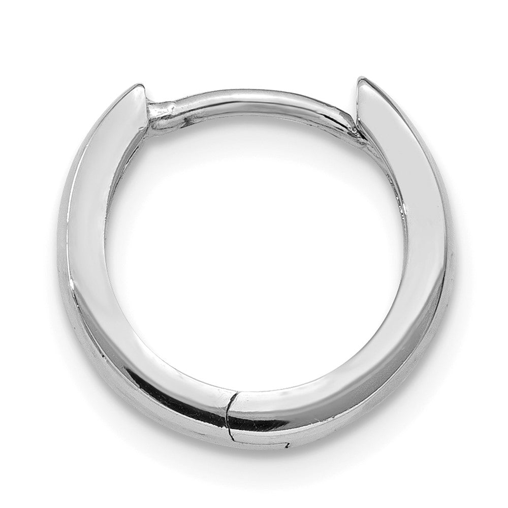 Single 14k White Gold 1.8mm Round Hinged Hoop Earring