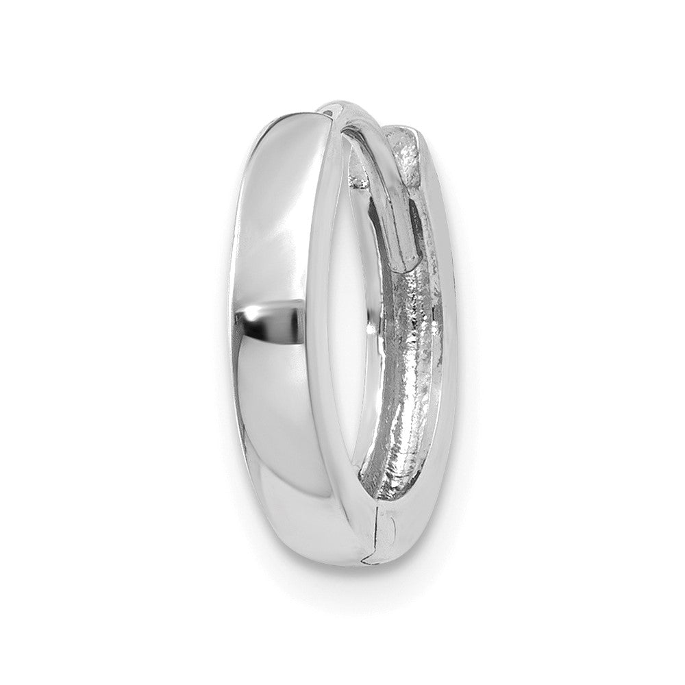 Single 14k White Gold 1.8mm Round Hinged Hoop Earring
