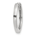 Single 14k White Gold Round Hinged Earring