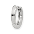 Single 14k White Gold Round Hinged Hoop Earring