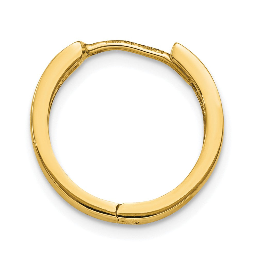 Single 14k Round Hinged Hoop Earring