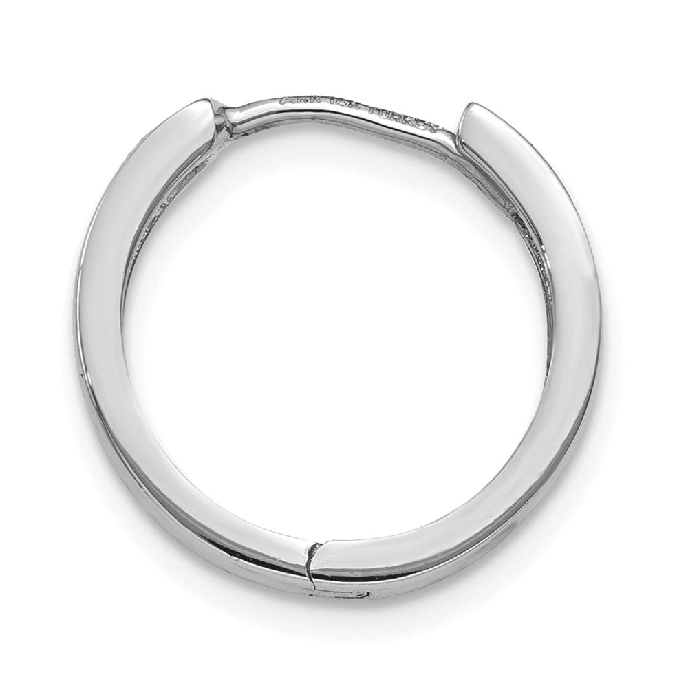 Single 14k White Gold Round Hinged Hoop Earring