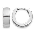 14K White Gold Hinged Hoop Earrings