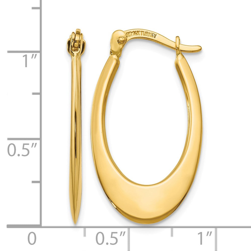 14K Polished Hoop Earrings