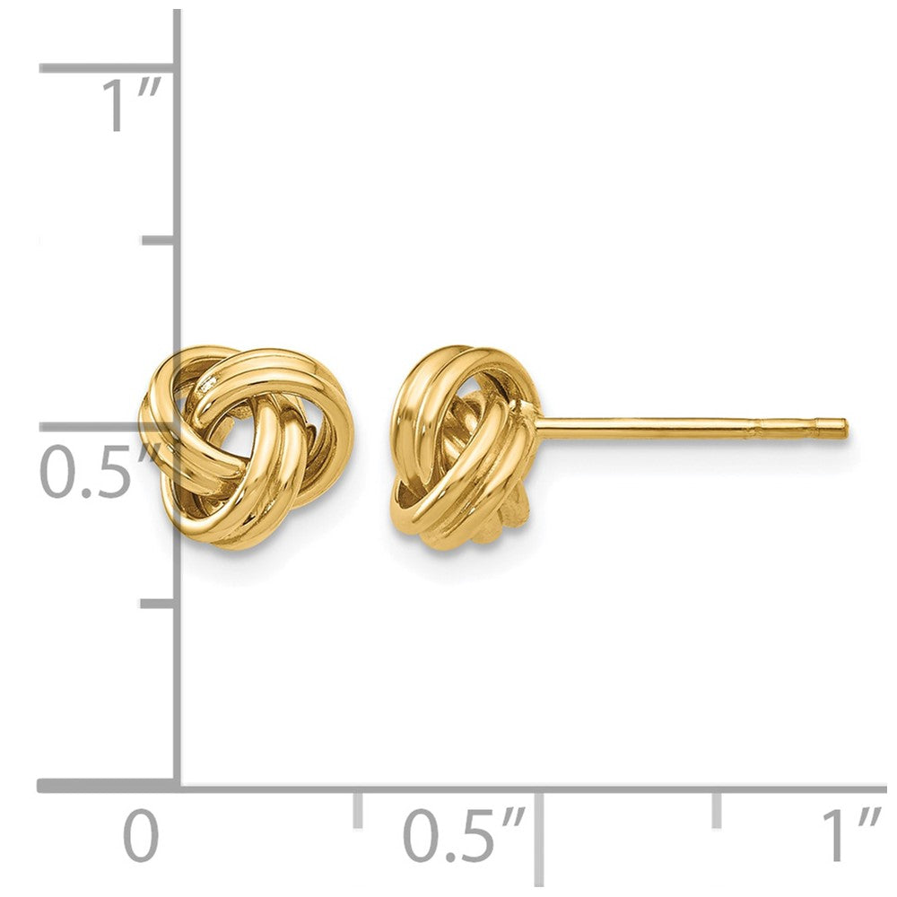 14K Love Knot Post Earrings