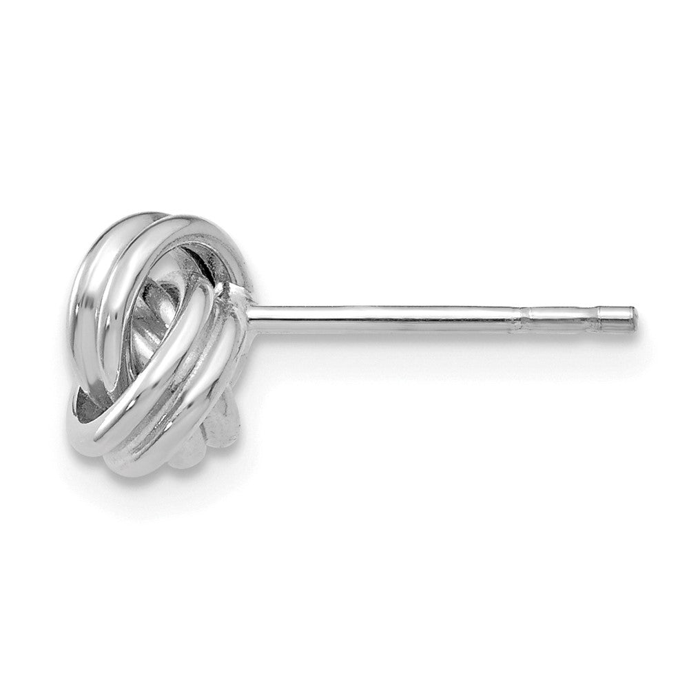 Single 14k White Gold Polished Love Knot Post Earring