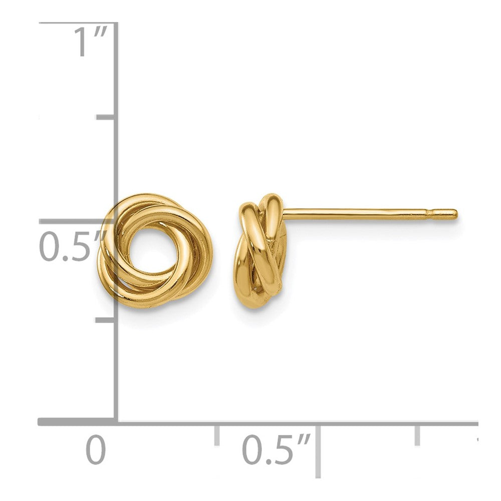 14k Polished Knot Post Earrings