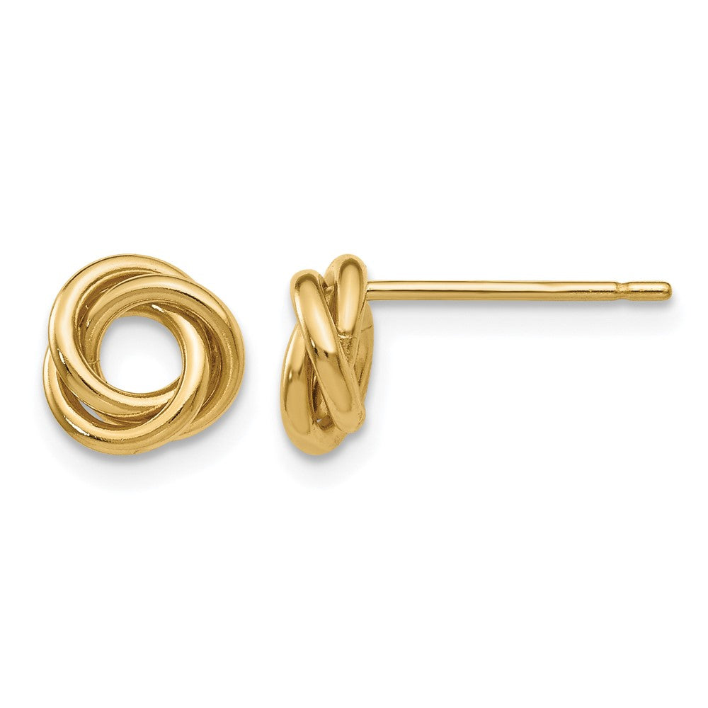 14k Polished Knot Post Earrings
