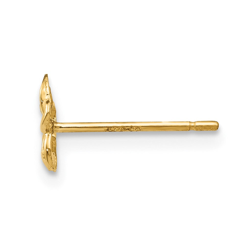 Single 14k Plumeria Post Earring