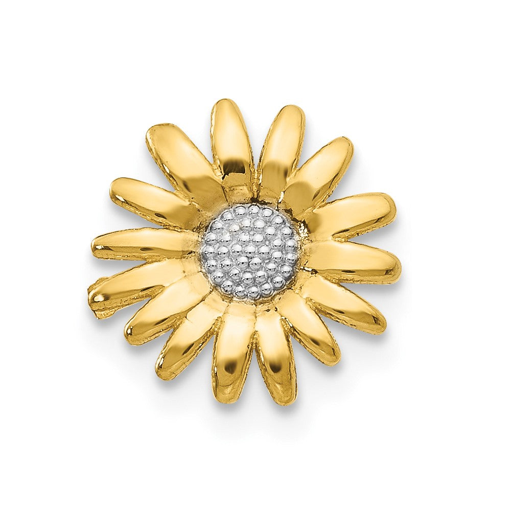 Single 14k & Rhodium Mini Daisy Post Earring