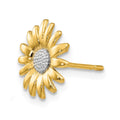 Single 14k & Rhodium Mini Daisy Post Earring