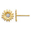 14k & Rhodium Mini Daisy Post Earrings