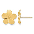 14k Plumeria Post Earrings