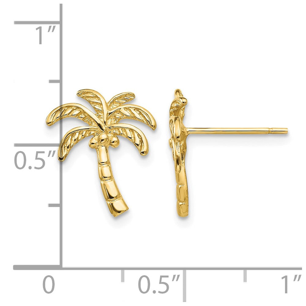 14k Palm Tree Post Earrings
