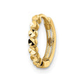 Single 14k Diamond-cut 2x12mm Hinged Hoop Earring