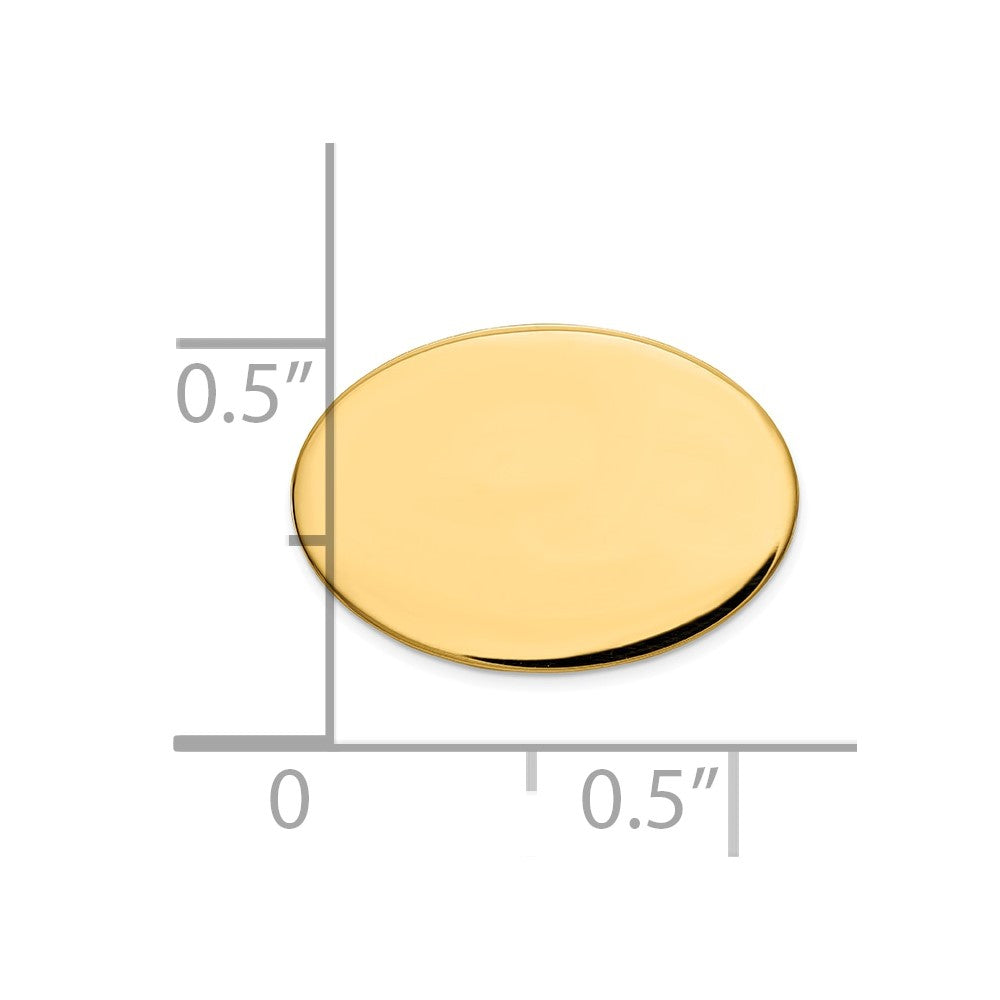 14K Men's Oval Tie Tac
