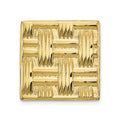 14K Men's Square Basketweave Textured Tie Tac