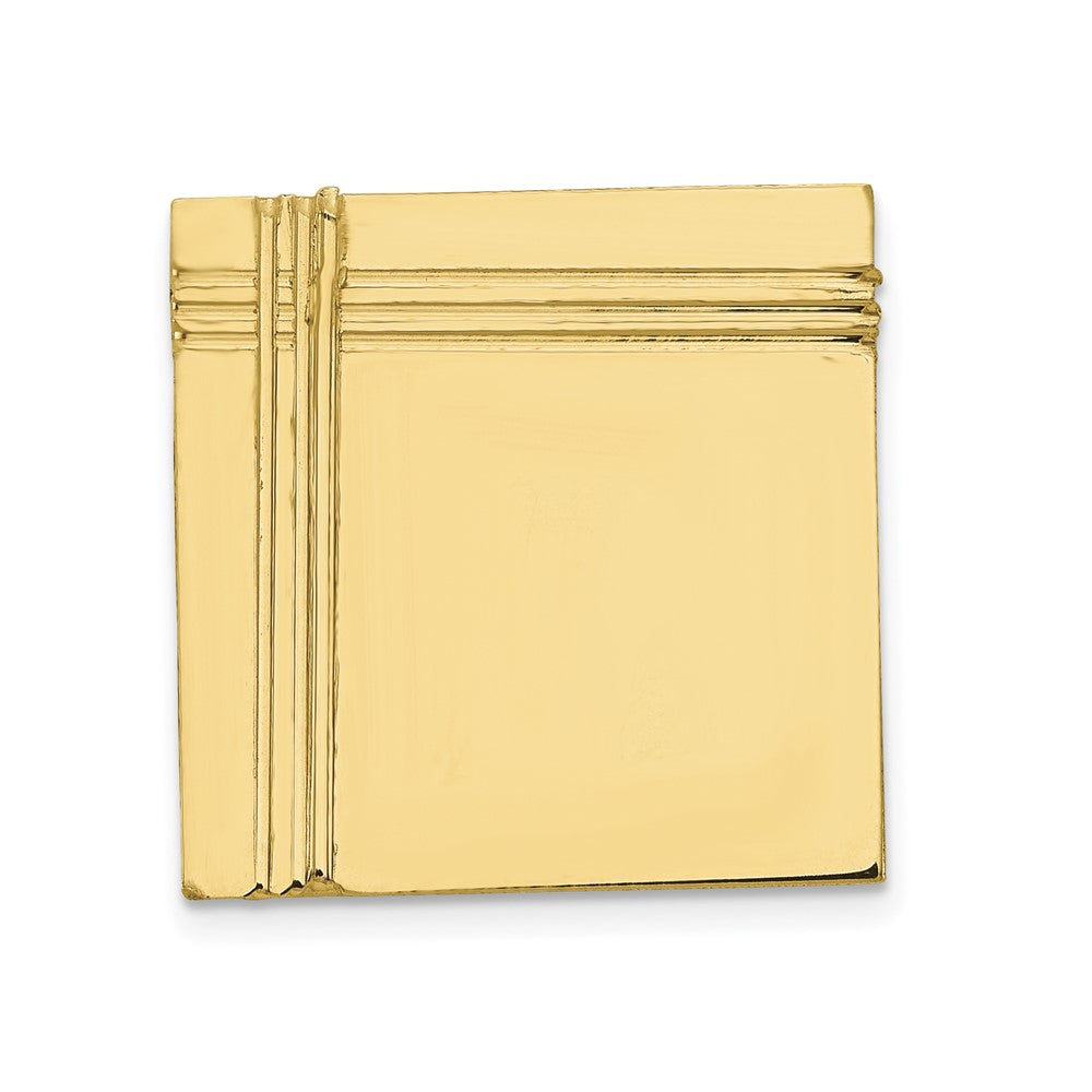 14k Men's Square with Line Design Tie Tac