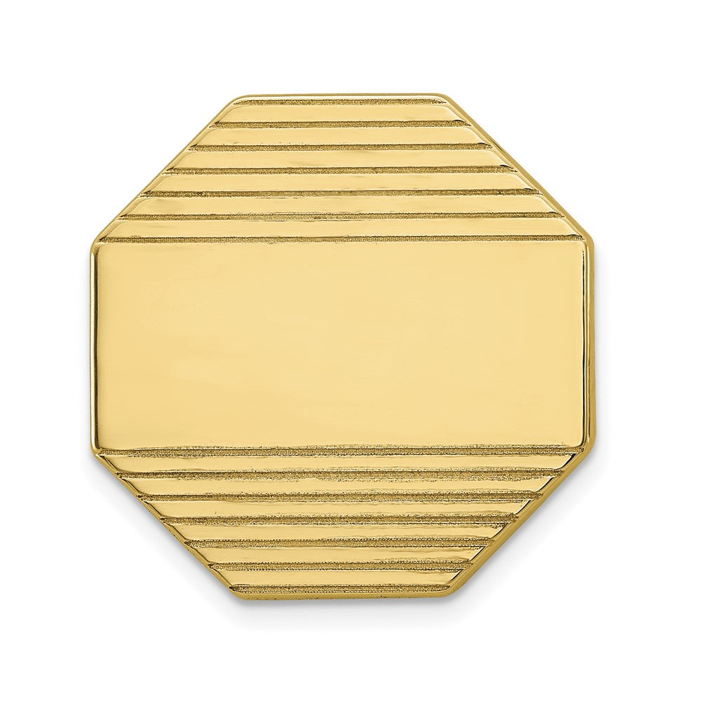14k Men's Octagonal Grooved Tie Tac