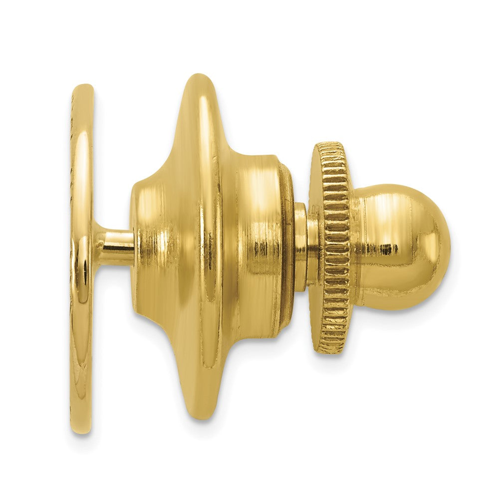 14k Men's Checkered Pattern Oval Tie Tac