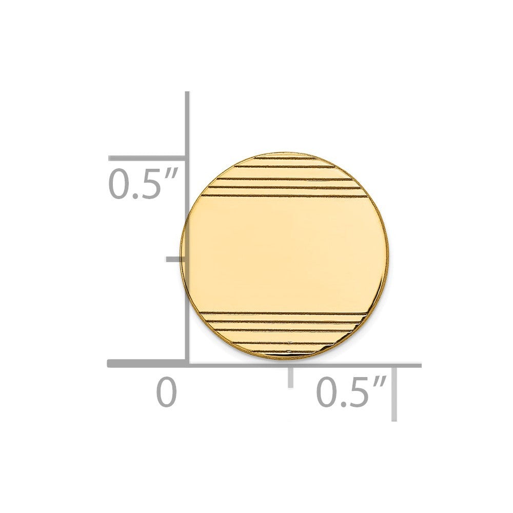 14k Men's Circular w/Line Design Tie Tac