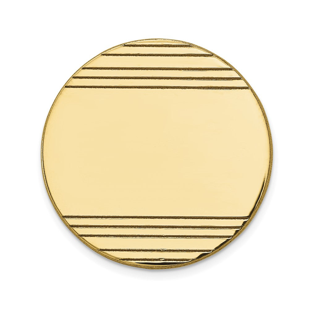 14k Men's Circular w/Line Design Tie Tac