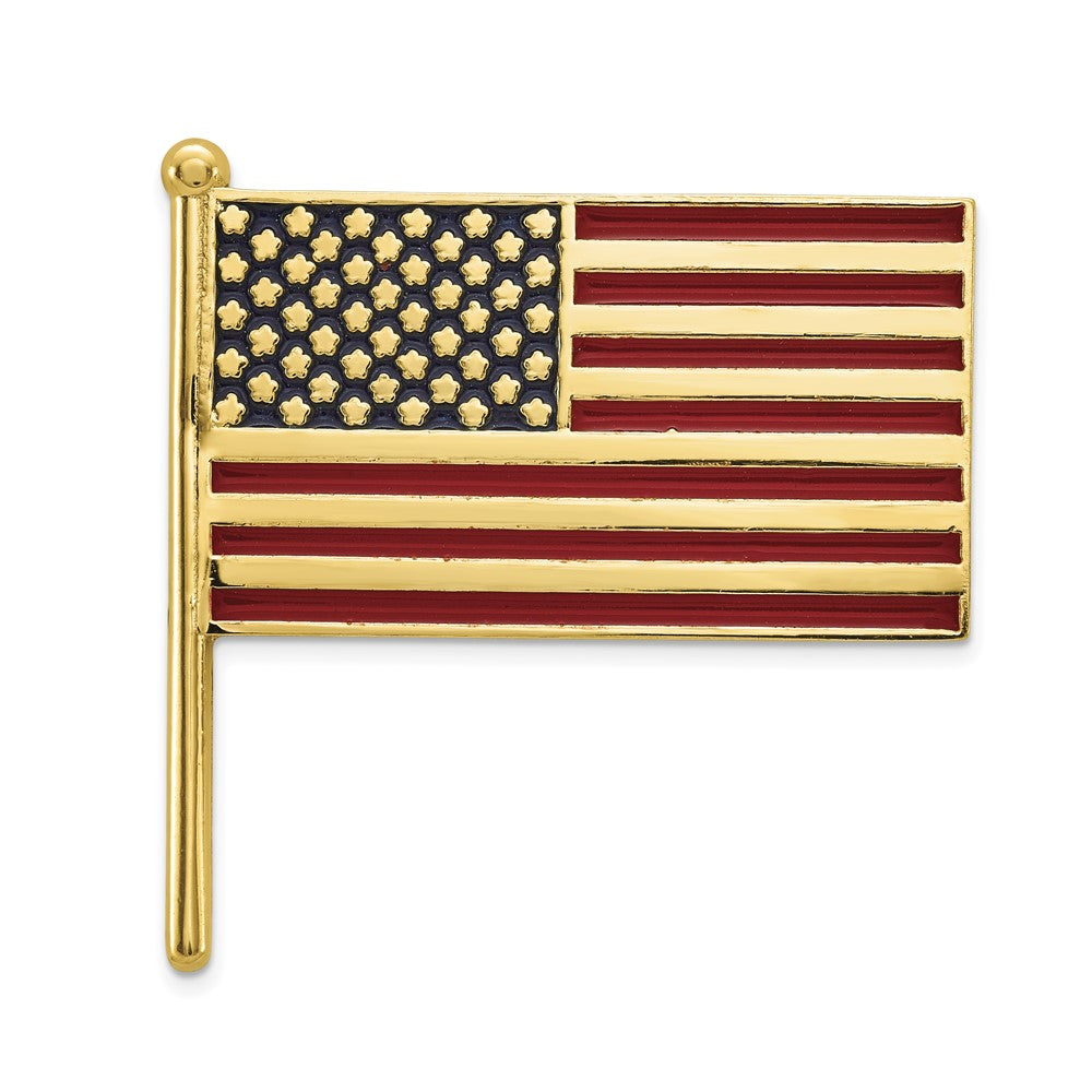 14k Enameled Flag Tie Tac