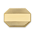 14k Men's Rectangular Octagon w/Line Design Tie Tac