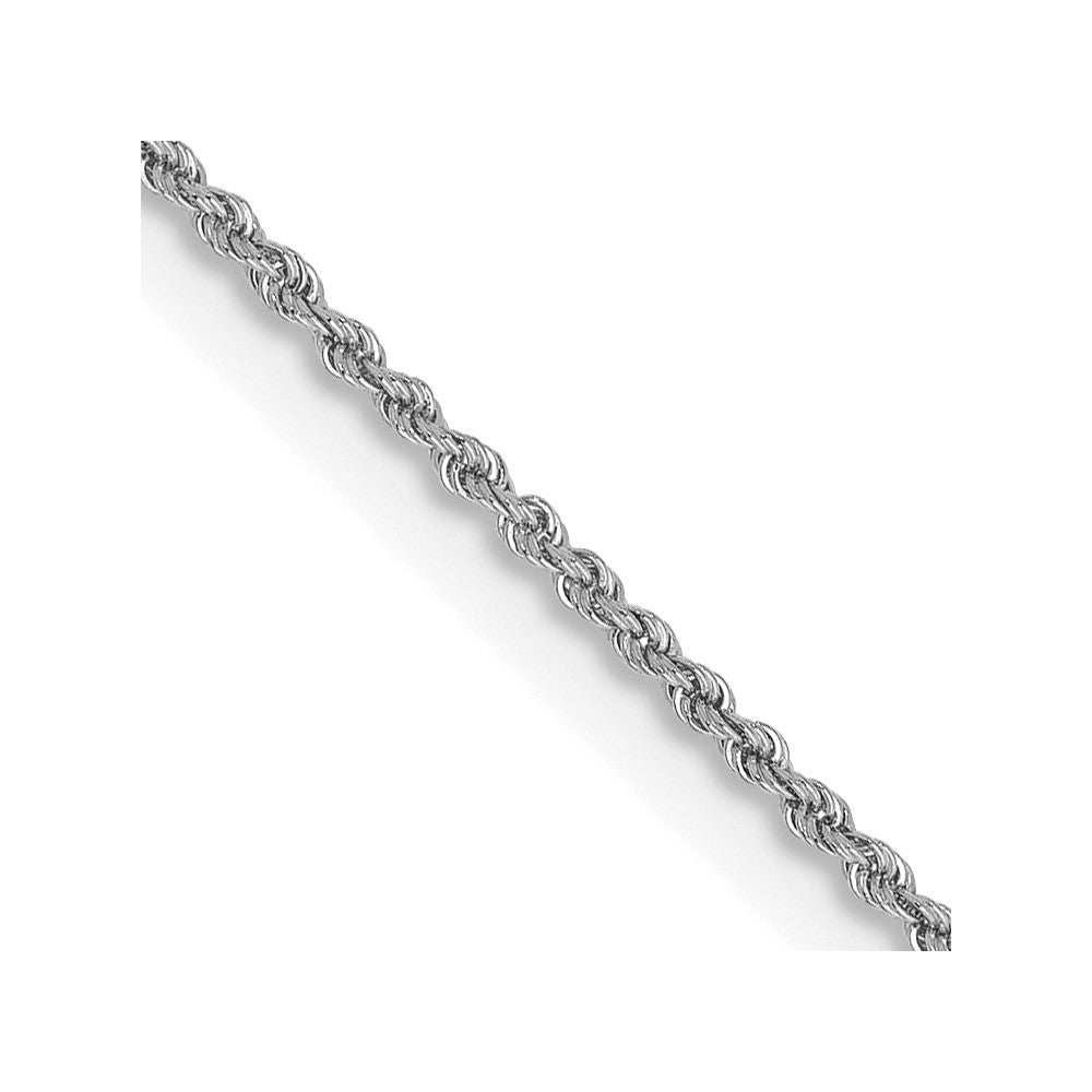 14k White Gold 1.5mm Solid Rope Chain