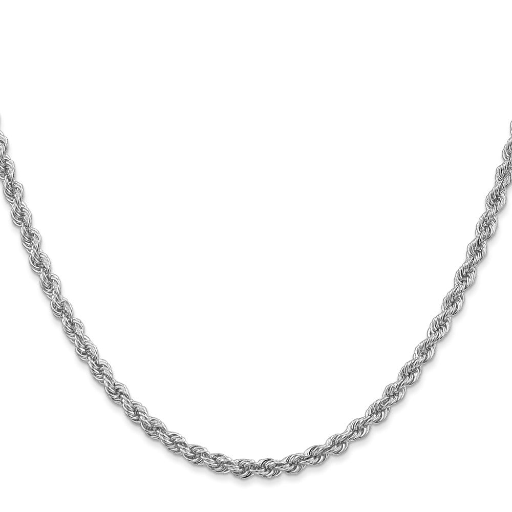 14k White Gold 3.0mm Solid Rope Chain