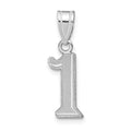 14kw Polished Etched Number 1 Pendant