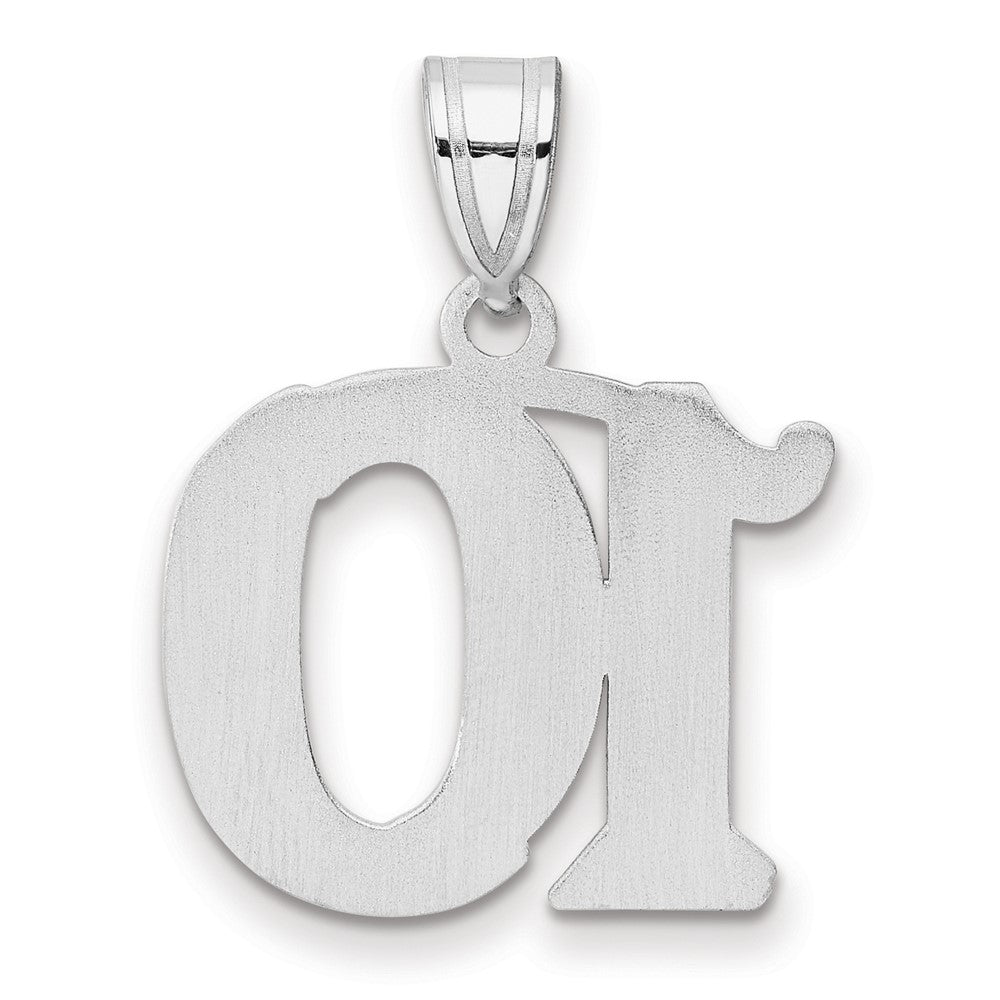 14kw Polished Etched Number 10 Pendant