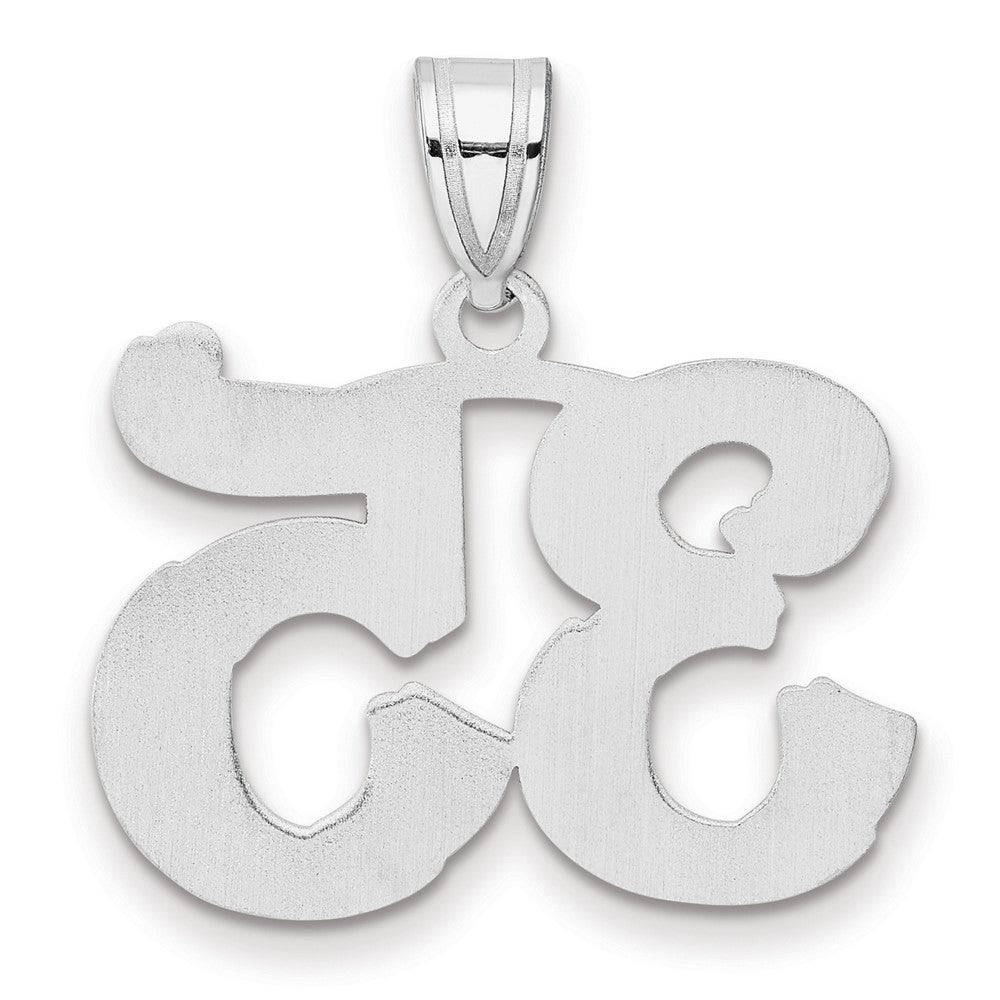 14kw Polished Etched Number 35 Pendant
