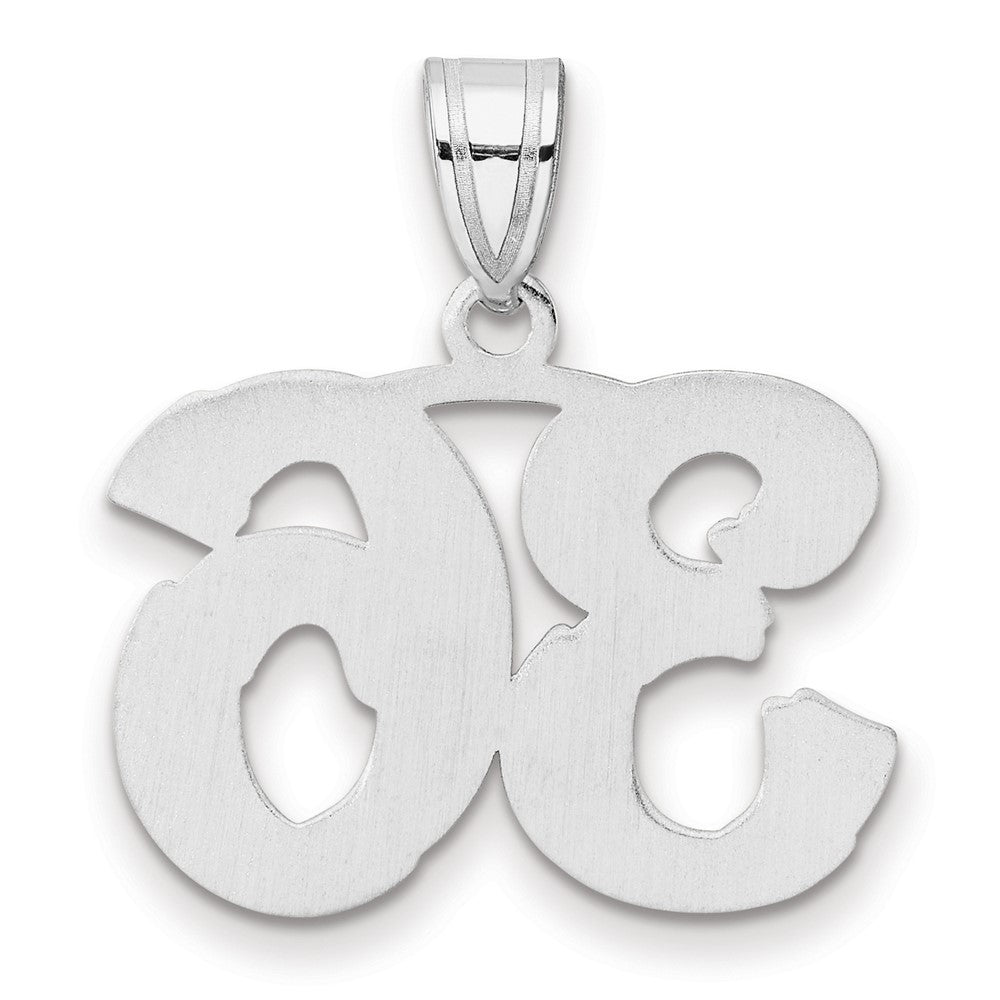 14kw Polished Etched Number 36 Pendant