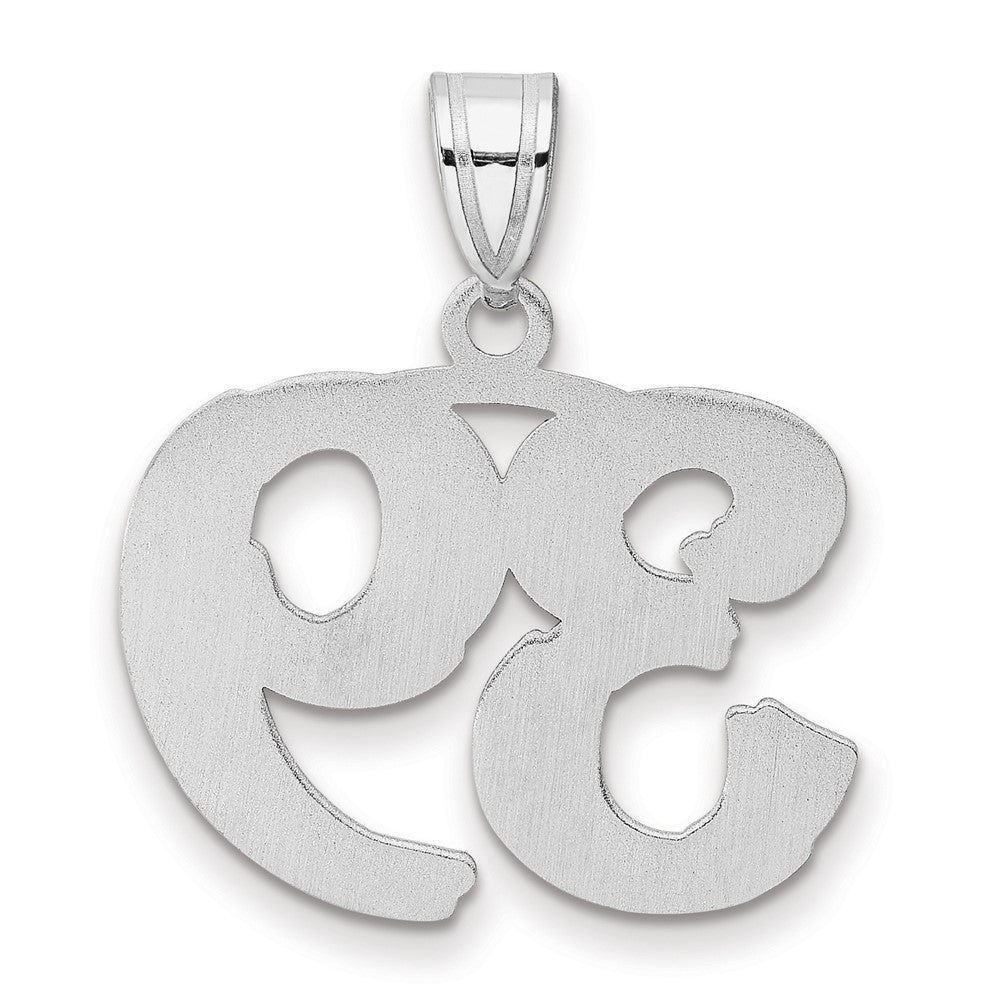 14kw Polished Etched Number 39 Pendant