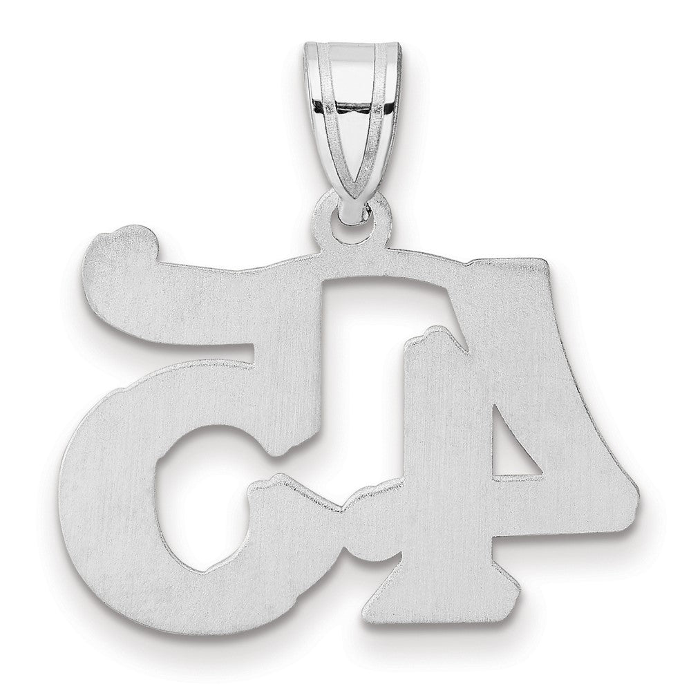 14kw Polished Etched Number 45 Pendant