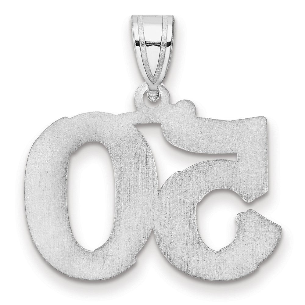 14kw Polished Etched Number 50 Pendant