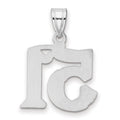 14kw Polished Etched Number 51 Pendant
