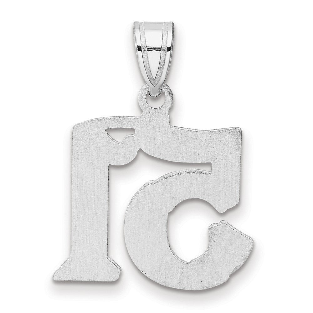14kw Polished Etched Number 51 Pendant