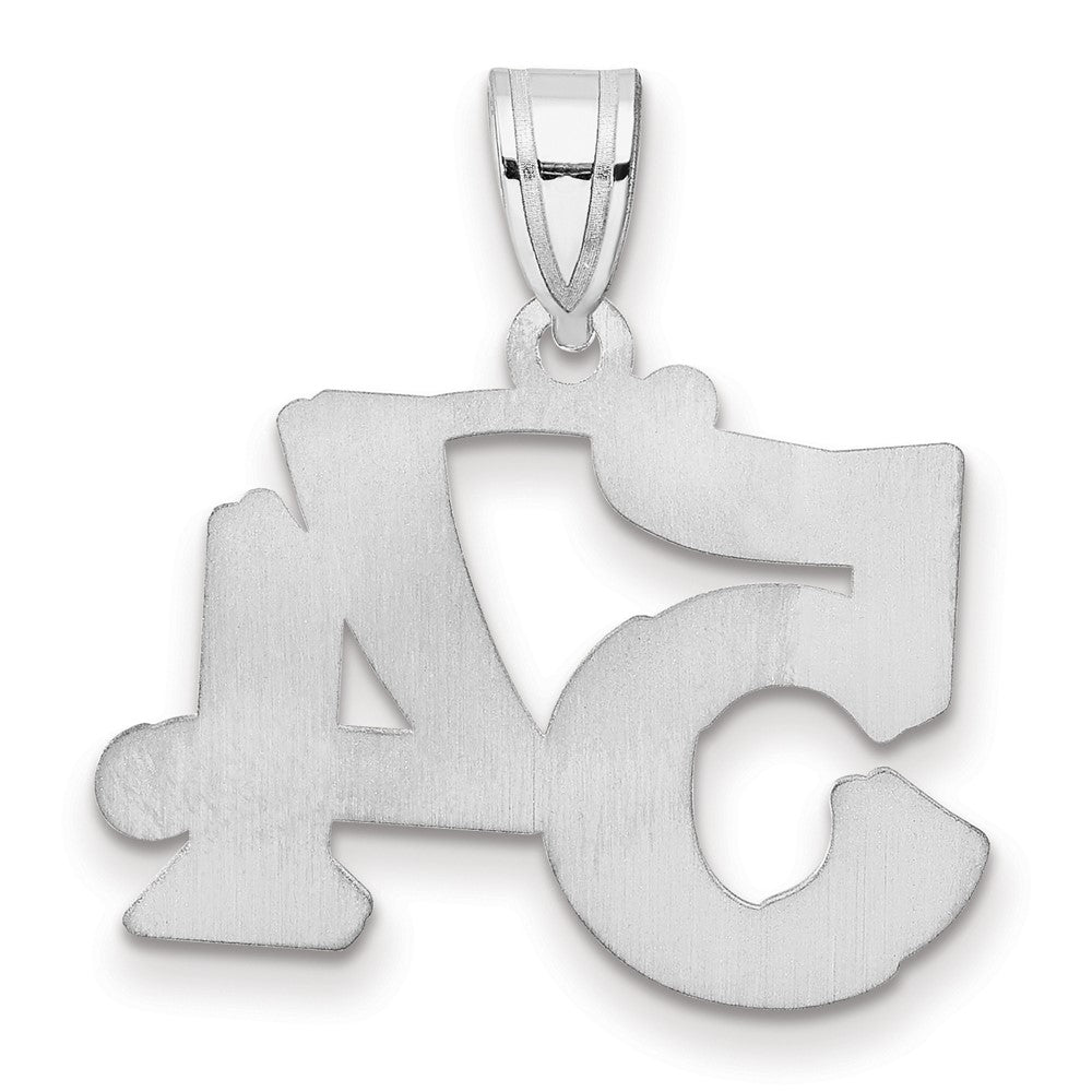 14kw Polished Etched Number 54 Pendant