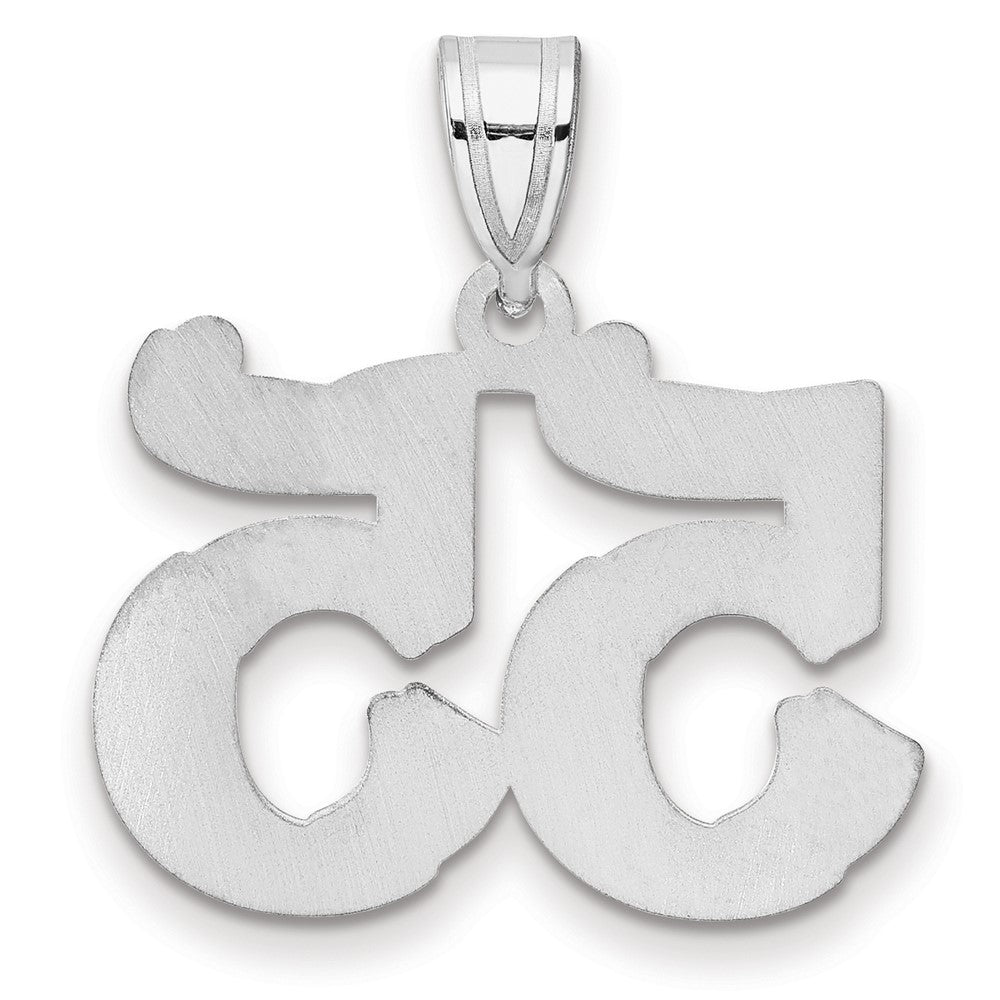 14kw Polished Etched Number 55 Pendant