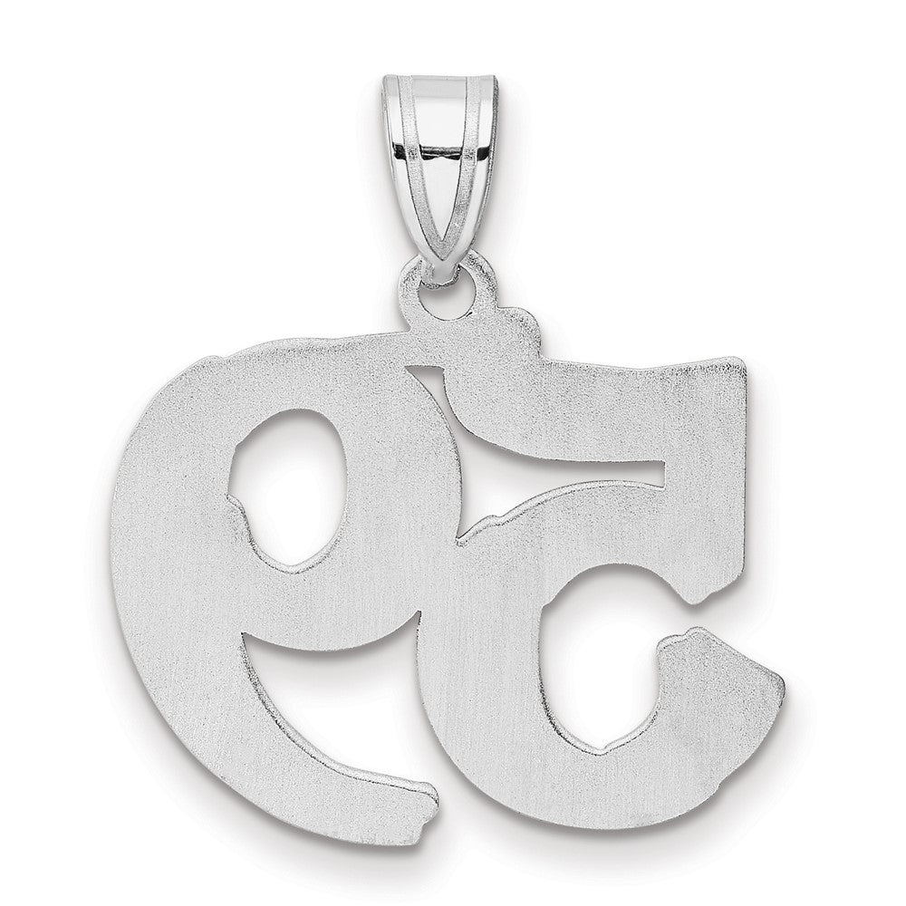 14kw Polished Etched Number 59 Pendant