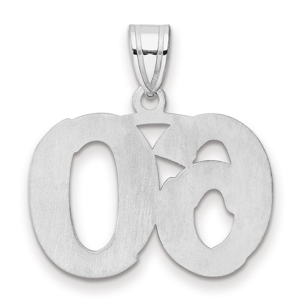 14kw Polished Etched Number 60 Pendant
