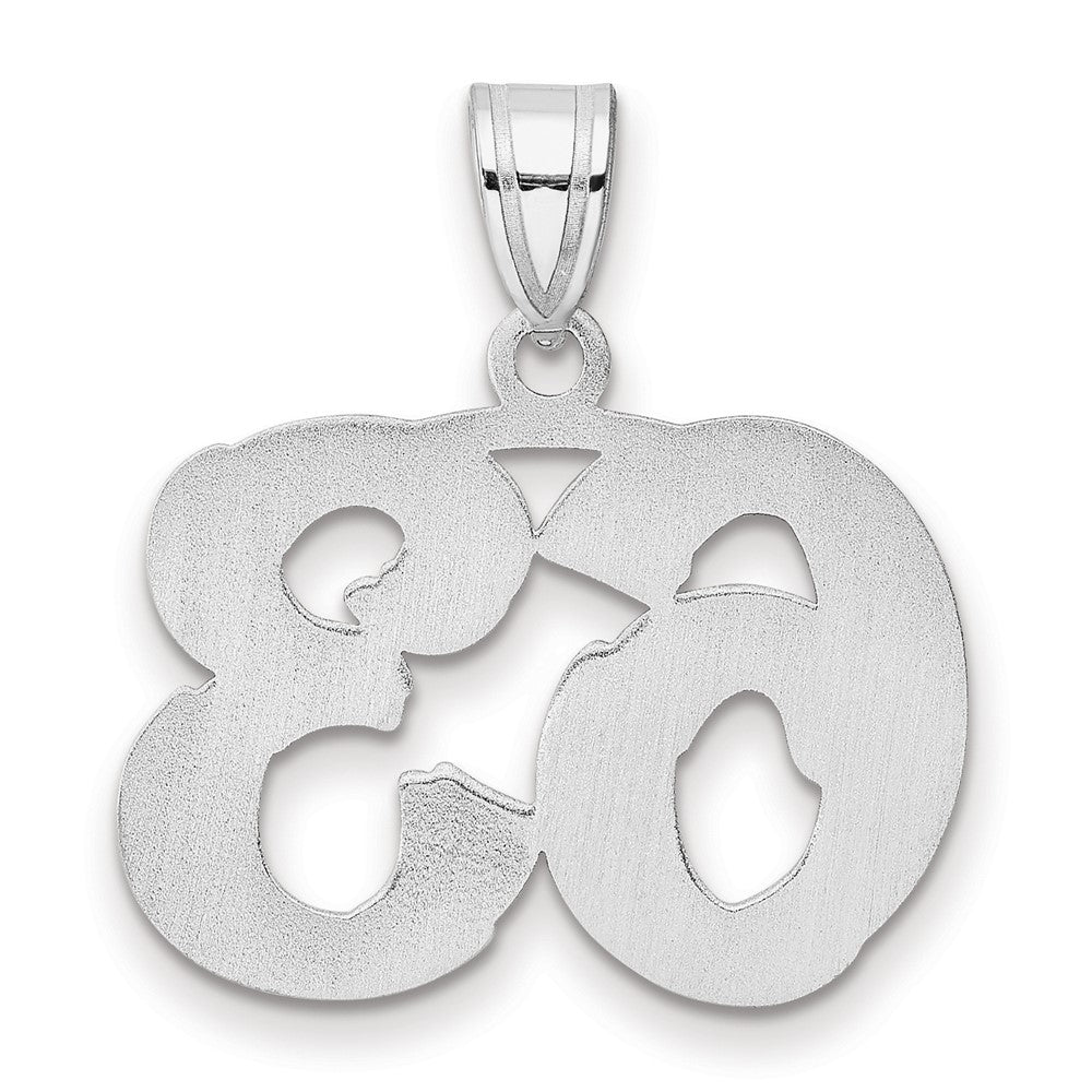 14kw Polished Etched Number 63 Pendant