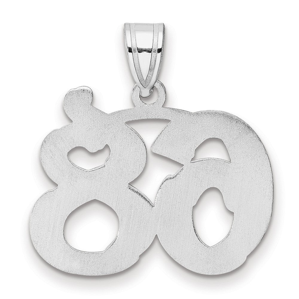 14kw Polished Etched Number 68 Pendant