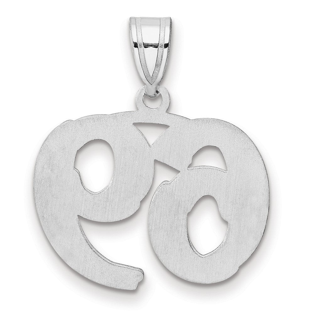 14kw Polished Etched Number 69 Pendant