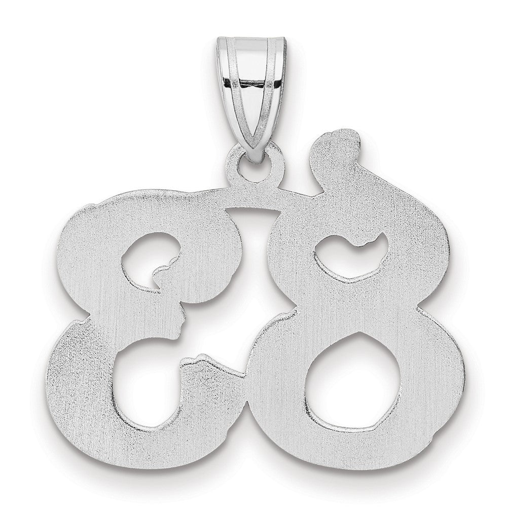 14kw Polished Etched Number 83 Pendant
